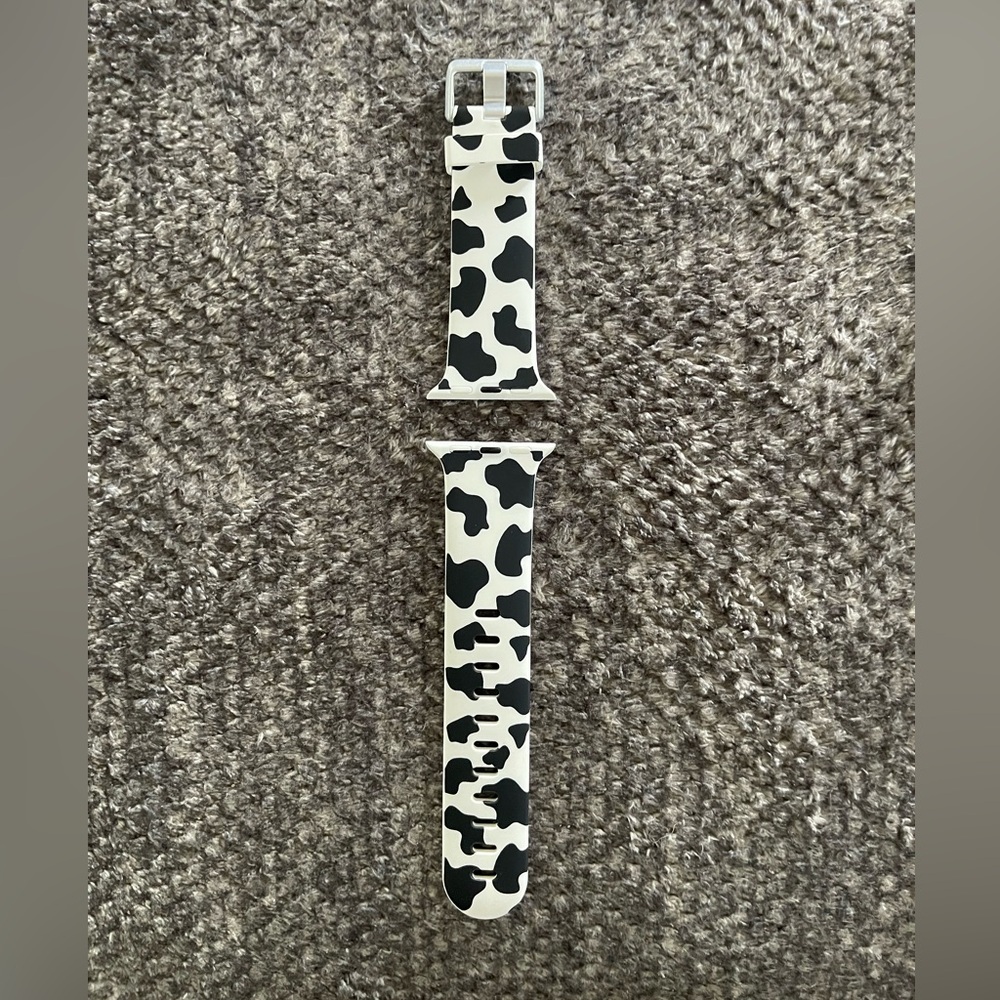 Black/White Cow Print Watch Band S/M